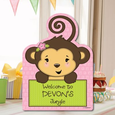 Pink Monkey Girl Party Decorations Birthday Party Or Baby