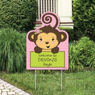 Pink Monkey Girl Party Decorations Birthday Party Or Baby