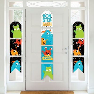 Monster Bash Hanging Vertical Paper Door Banners Little