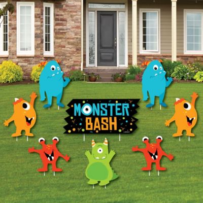 Monster Bash Yard Sign Outdoor Lawn Decorations Little
