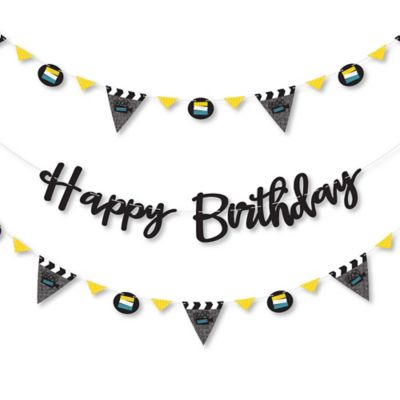 Movie Hollywood Birthday Party Letter Banner Decoration 36