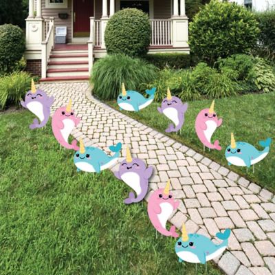 Narwhal Girl Lawn Decorations Outdoor Under The Sea Baby