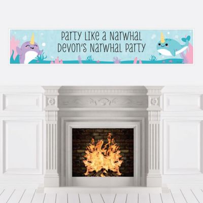 Narwhal Girl Personalized Under The Sea Baby Shower Or Birthday