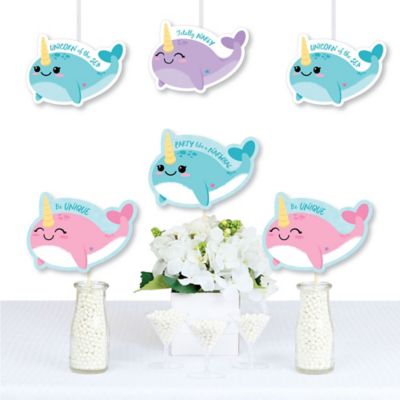Narwhal Girl Decorations Diy Under The Sea Baby Shower Or