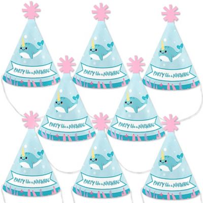 Narwhal Girl Mini Cone Under The Sea Baby Shower Or Birthday