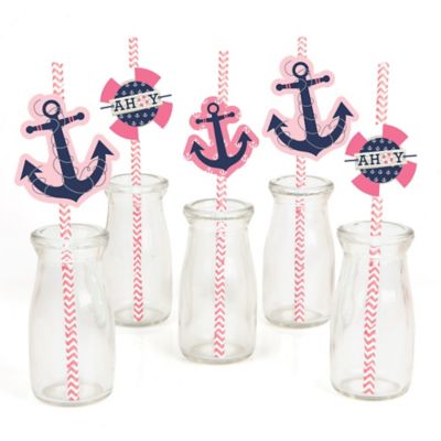 Ahoy Nautical Girl Baby Shower Theme Bigdotofhappiness Com