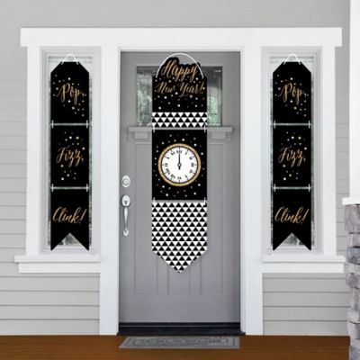 New Year S Eve Gold Hanging Porch Front Door Signs New Years