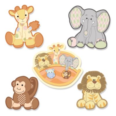 Noah S Ark Diy Shaped Baby Shower Paper Cut Outs