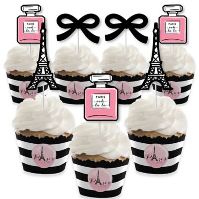 Paris Ooh La La Cupcake Decorations Paris Themed Baby Shower
