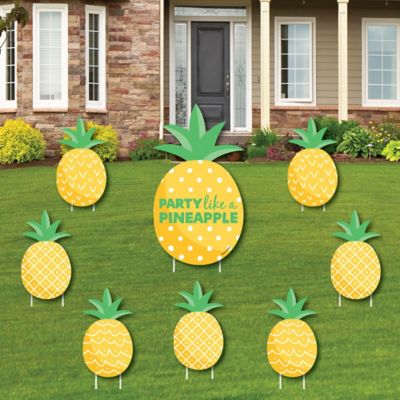 Tropical Pineapple Yard Sign And Outdoor Lawn Decorations