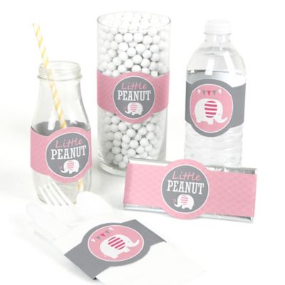 Pink Elephant Diy Party Supplies Girl Baby Shower Or Birthday
