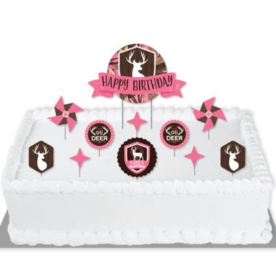 Pink Gone Hunting Deer Hunting Girl Camo Birthday Party Cake