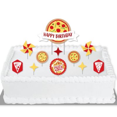 Pizza Party Time Birthday Party Cake Decorating Kit Cake