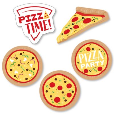 Pizza Party Time Diy Shaped Baby Shower Or Birthday Party Cut