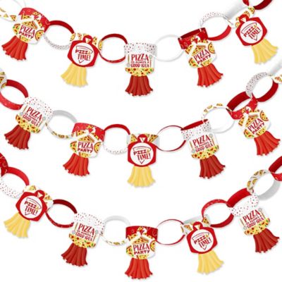 Pizza Party Time 90 Chain Links And 30 Paper Tassels Decoration