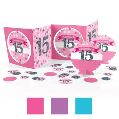 Quinceanera Sweet 15 Birthday Party Centerpiece And Table