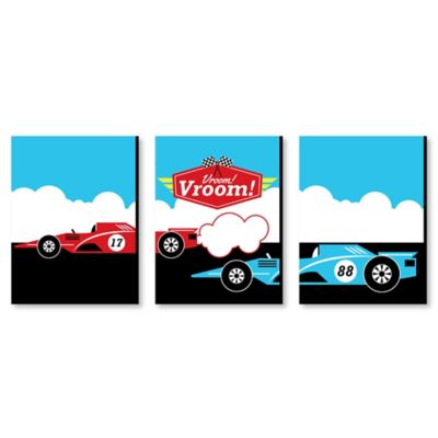 Let S Go Racing Racecar Nursery Wall Art Race Car Kids Room