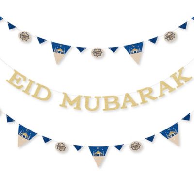 Ramadan Eid Mubarak Letter Banner Decoration 36 Banner Cutouts