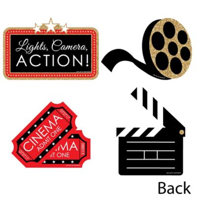 Red Carpet Hollywood Clapboard Movie Tickets And Film Reel