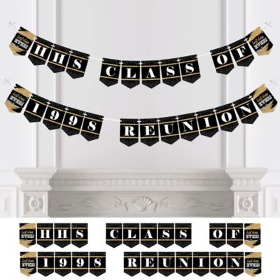 Reunited Personalized School Class Reunion Party Bunting Banner