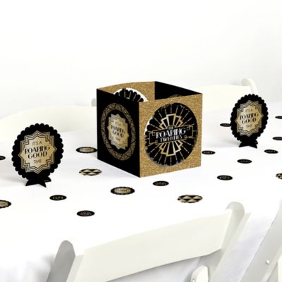 Roaring 20 S 1920s Art Deco Jazz Party Centerpiece And Table