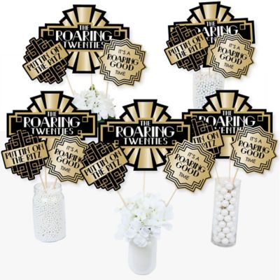 Roaring 20 S 1920s Art Deco Jazz Party Centerpiece Sticks Table Toppers 2020 Graduation Party Set Of 15