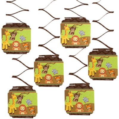 Funfari™ - Fun Safari Jungle - Baby Shower Hanging Decorations - 6 ct
