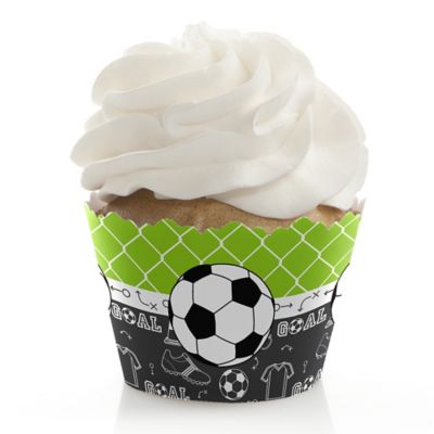 Goaaal Soccer Baby Shower Decorations Party Cupcake Wrappers