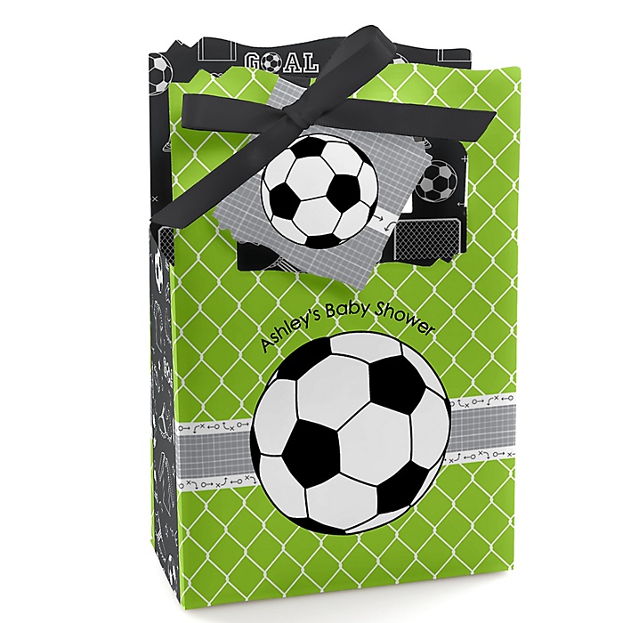 GOAAAL! - Soccer - Personalized Baby Shower Favor Boxes - Set of 12 ...