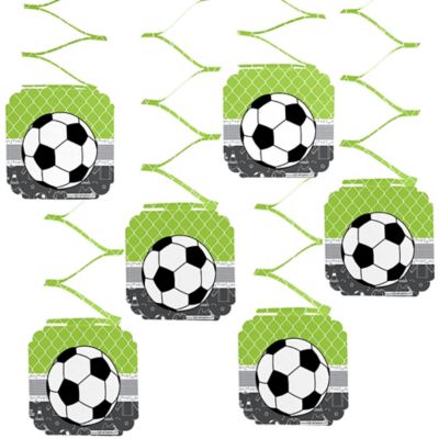 Goaaal Soccer Birthday Party Hanging Decorations 6 Ct