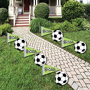 Goaaal Soccer Lawn Decorations Outdoor Baby Shower Or