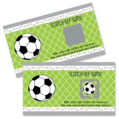 Goaaal Soccer Baby Shower Game Scratch Off Cards 22 Ct