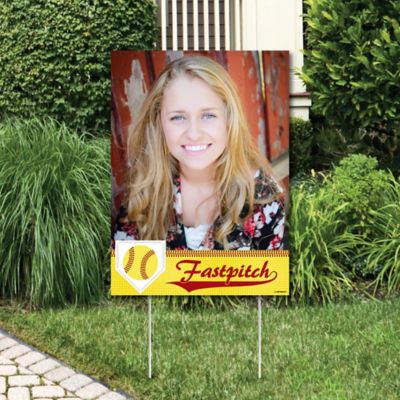 Grand Slam Fastpitch Softball Photo Yard Sign Birthday Party