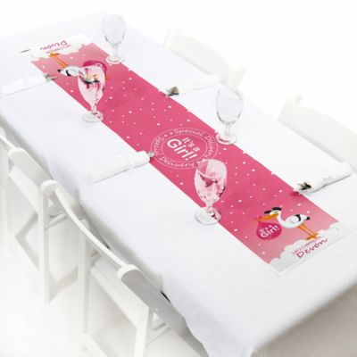Girl Special Delivery Personalized Pink Stork Baby Shower Petite