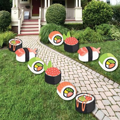 Let S Roll Sushi Lawn Decorations Outdoor Japanese Party