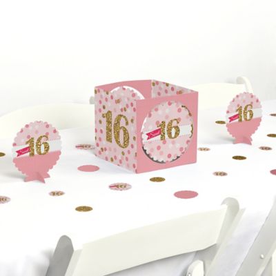 for $13.99 table 2 round Sweet  and 16th 16 Birthday Centerpiece Party Table