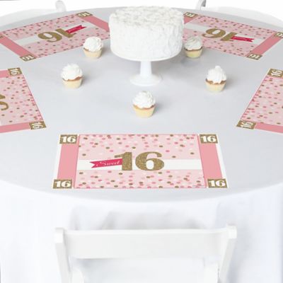 Sweet 16 Party Table Decorations Birthday Party Placemats