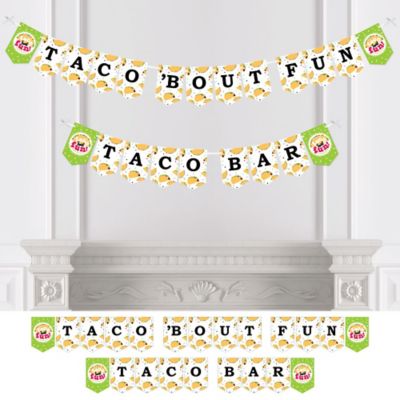 Taco Bout Fun Mexican Fiesta Bunting Banner Party Decorations