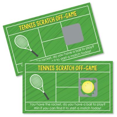 You Got Served Tennis Baby Shower Or Birthday Party Scratch Off