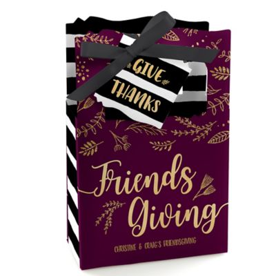 Elegant Thankful for Friends Personalized Friendsgiving Party Favor