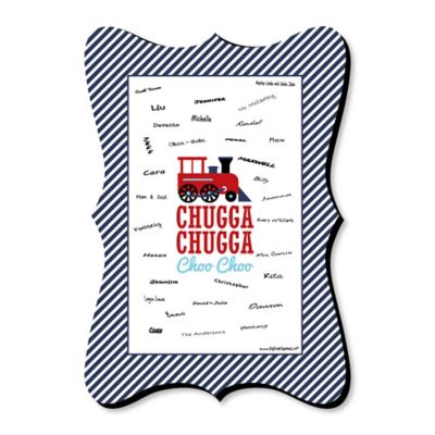 Railroad Party Crossing Unique Alternative Guest Book Steam