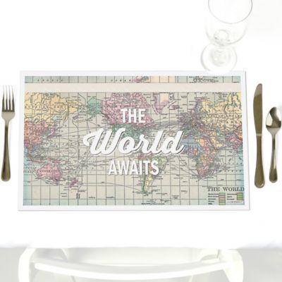 World Awaits Party Table Decorations Graduation Placemats