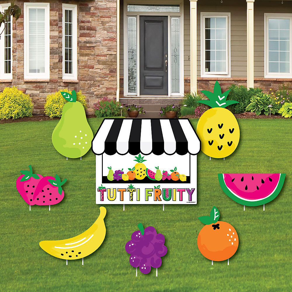 Tutti Fruity Yard Sign Outdoor Lawn Decorations Frutti