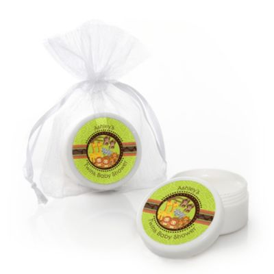 Twins Funfari™ - Fun Safari Jungle - Personalized Baby Shower Lip Balm Favors