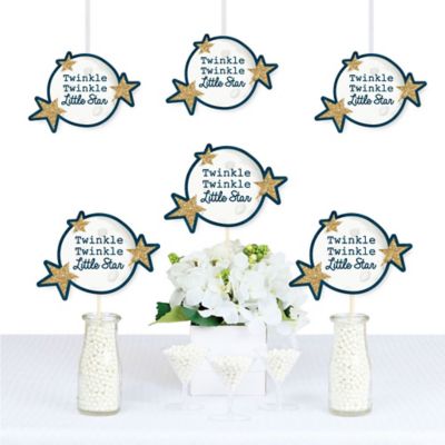 Twinkle Twinkle Little Star Moon And Star Decorations Diy Baby Shower Or Birthday Party Essentials Set Of 20