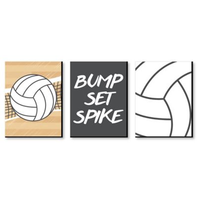 Bump Set Spike Volleyball Sports Themed Nursery Wall Art