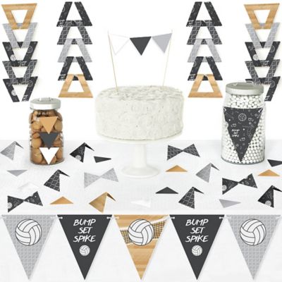 Bump Set Spike Volleyball Diy Pennant Banner Decorations