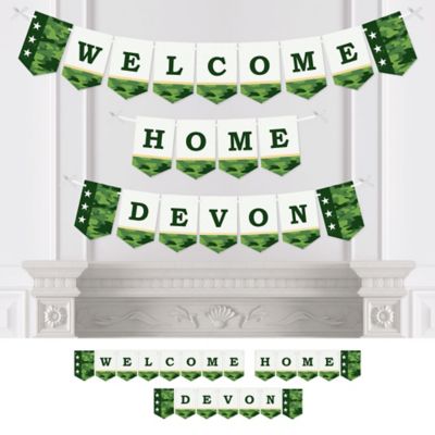 Welcome Home Hero Personalized Military Army Homecoming Bunting