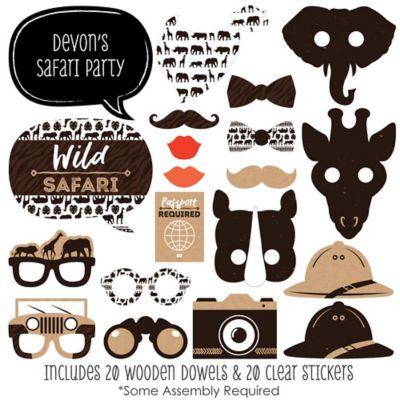 Wild Safari -20 Piece African Jungle Adventure Birthday Party or Baby ...