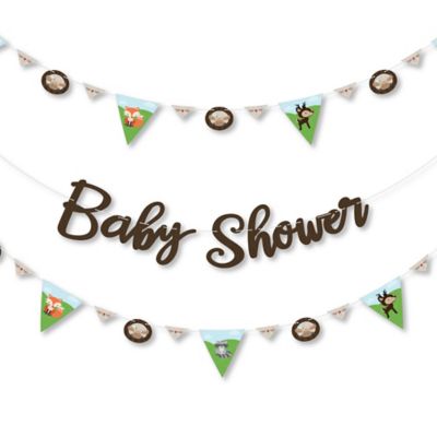 Woodland Creatures Baby Shower Letter Banner Decoration 36